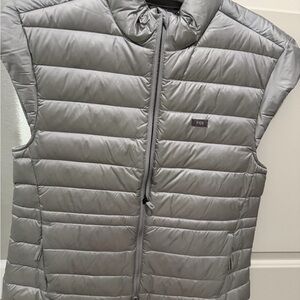 FIGS Silver Quilted Puffer Vest